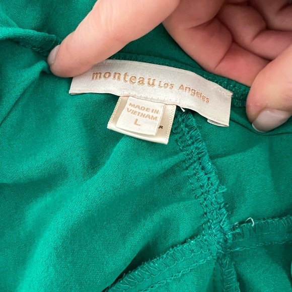 Monteau Los Angeles Kelly Green Tiered Maxi Dress - Picture 5 of 6